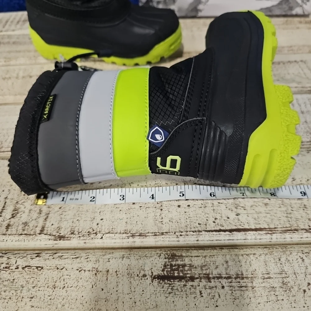 Arctix Patrol Boot Lime Toddler‎ Size 8 Black/Gray/Green NEW With Tags & Box